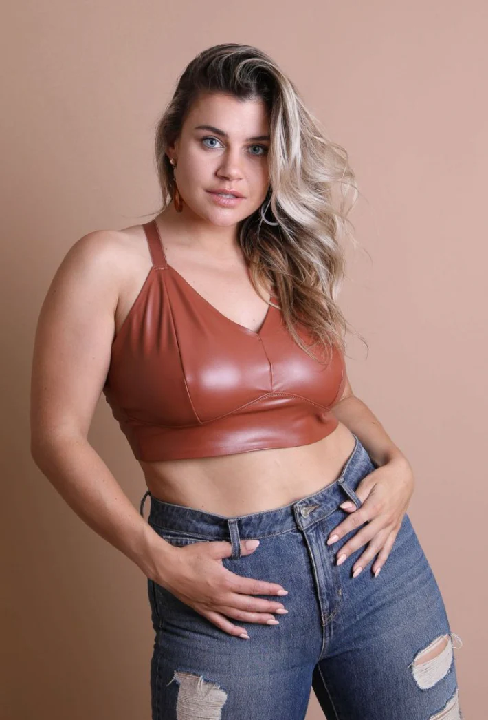 Curve Faux Leather Longline - Image 2
