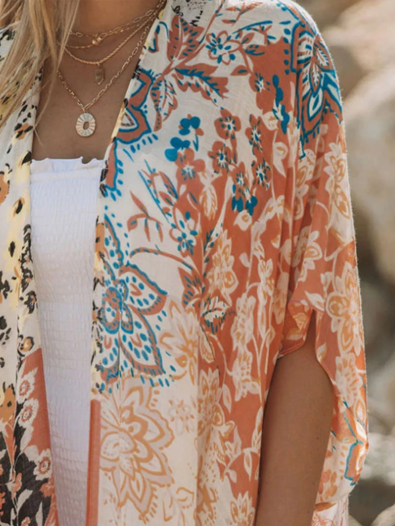 Floral Print Kimono - Image 3