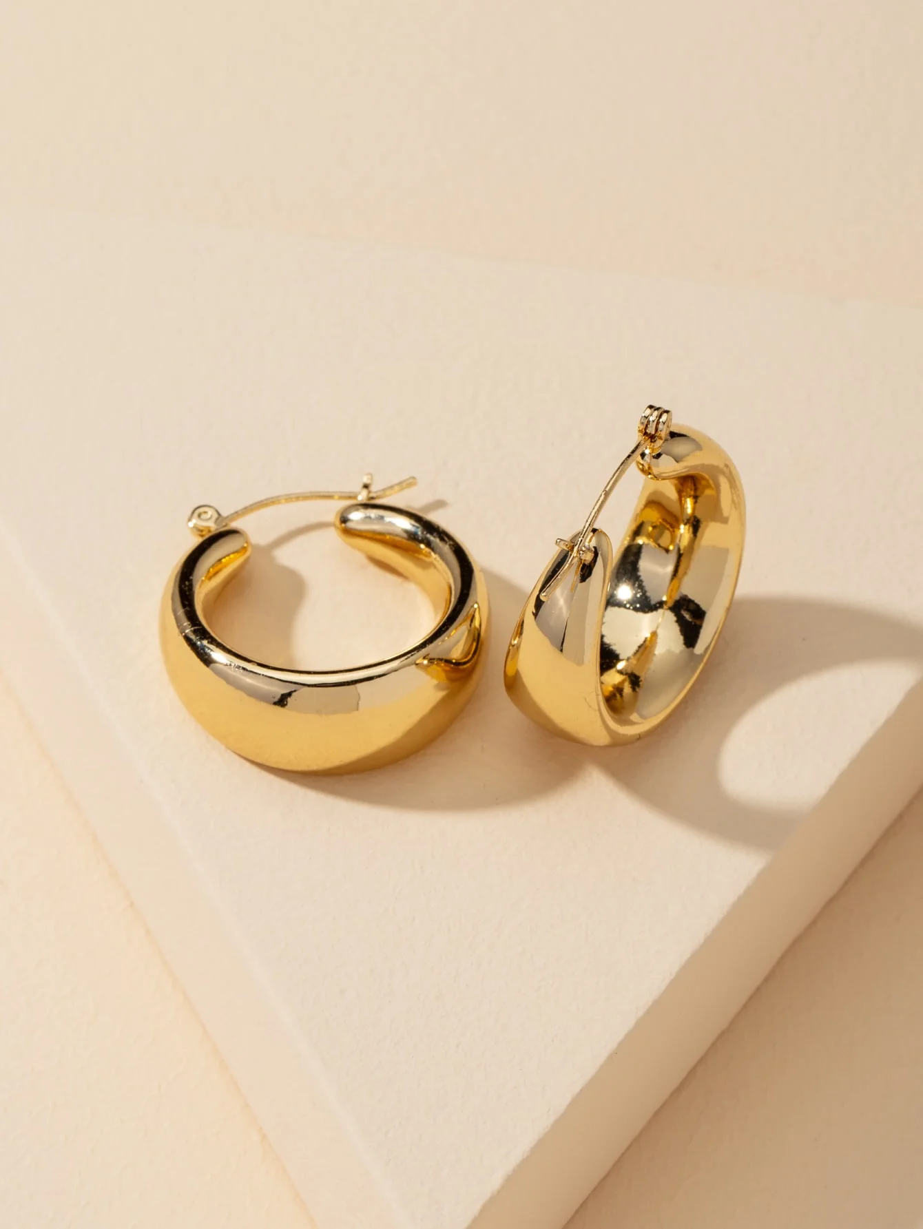Metal Hoop Earrings - Image 3