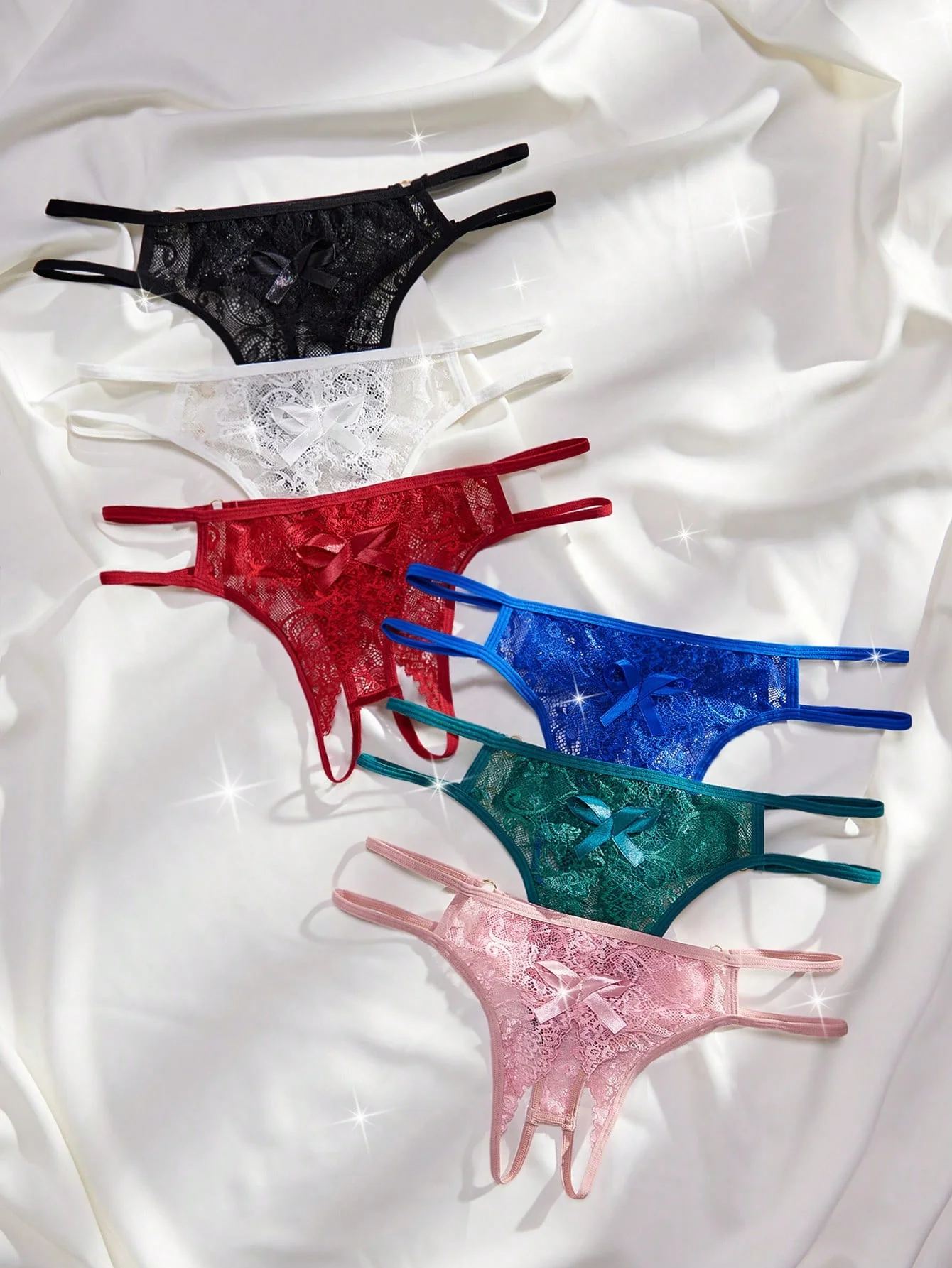 Six Piece Crotchless Panty Set - Image 2