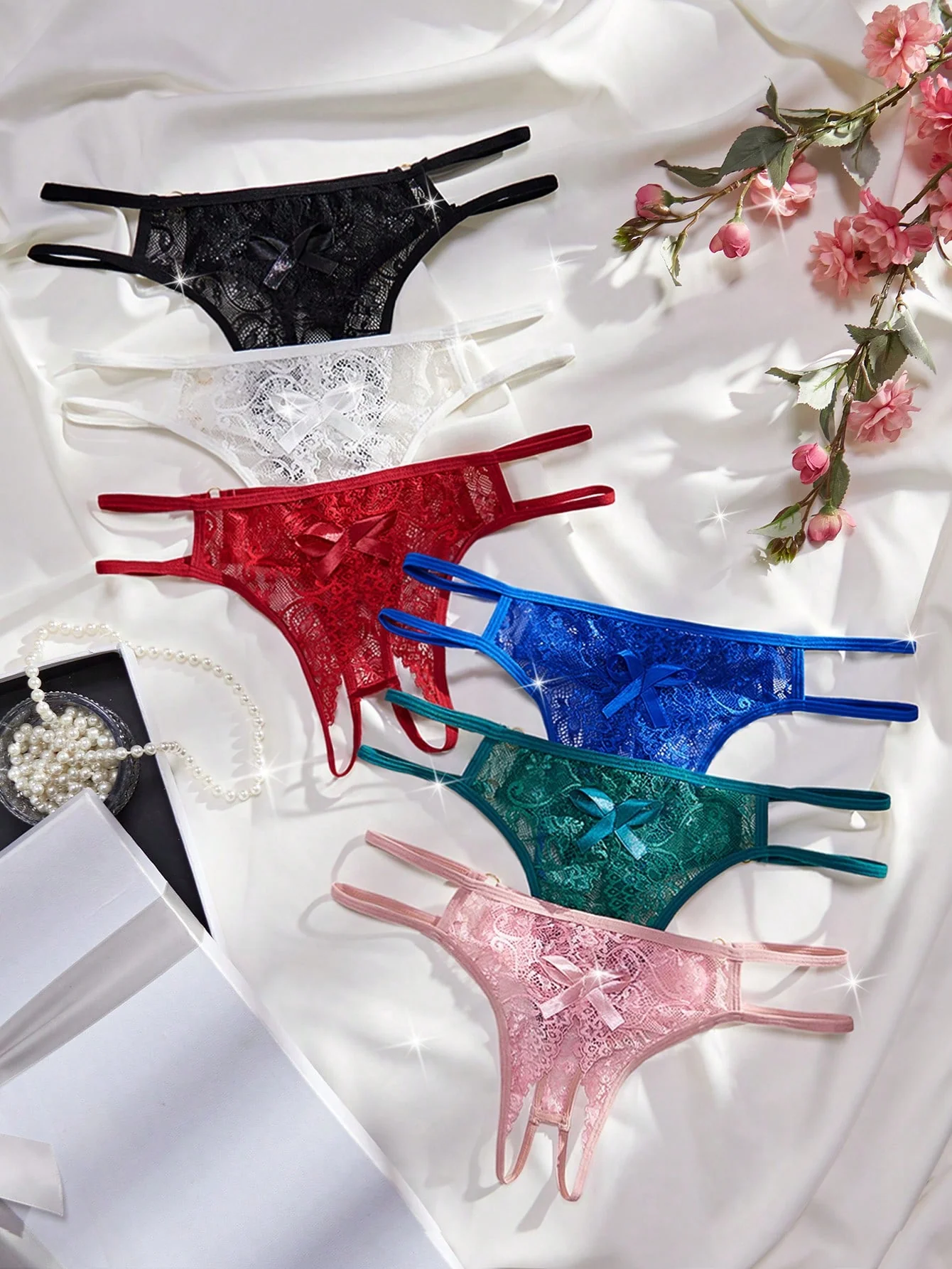 Six Piece Crotchless Panty Set - Image 5