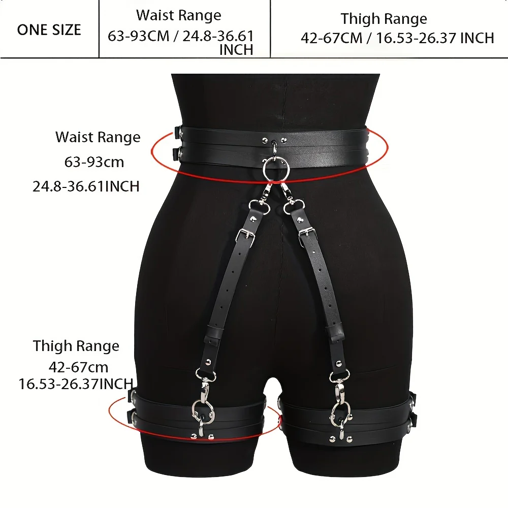 Waist & Thigh Harness with Cuffs - Image 2